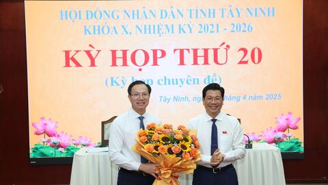 Đồng chí Đoàn Trung Kiên được bầu giữ chức Phó Chủ tịch Uỷ ban nhân dân tỉnh Tây Ninh, nhiệm kỳ 2021 - 2026