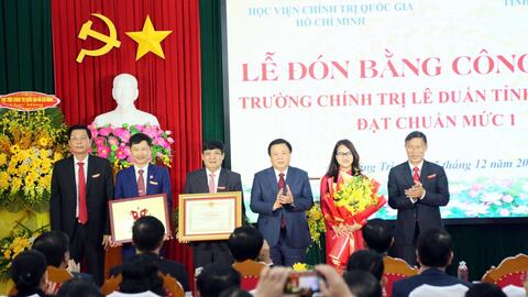 Trường Chính trị Lê Duẩn tỉnh Quảng Trị được công nhận đạt chuẩn mức 1